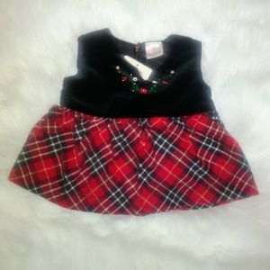 NWT Hanna Andersson Velvet & Plaid Christmas Dress